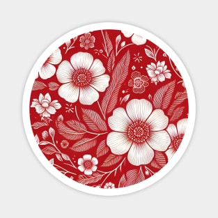 White Flowers Magnet